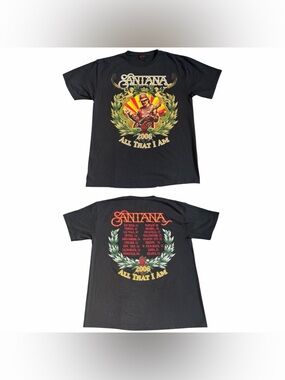 SANTANA All That I Am 2006 Tour Band T-shirt Sz L Black Official Merch VTG EUC